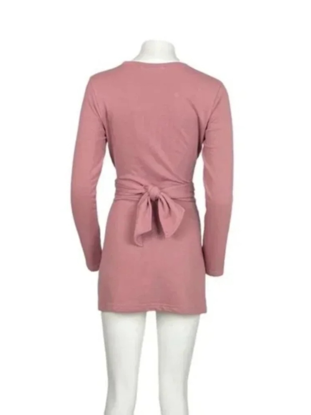 Missguided Mauve Long Sleeve Belted Mini Dress Size 4 - Picture 4 of 6